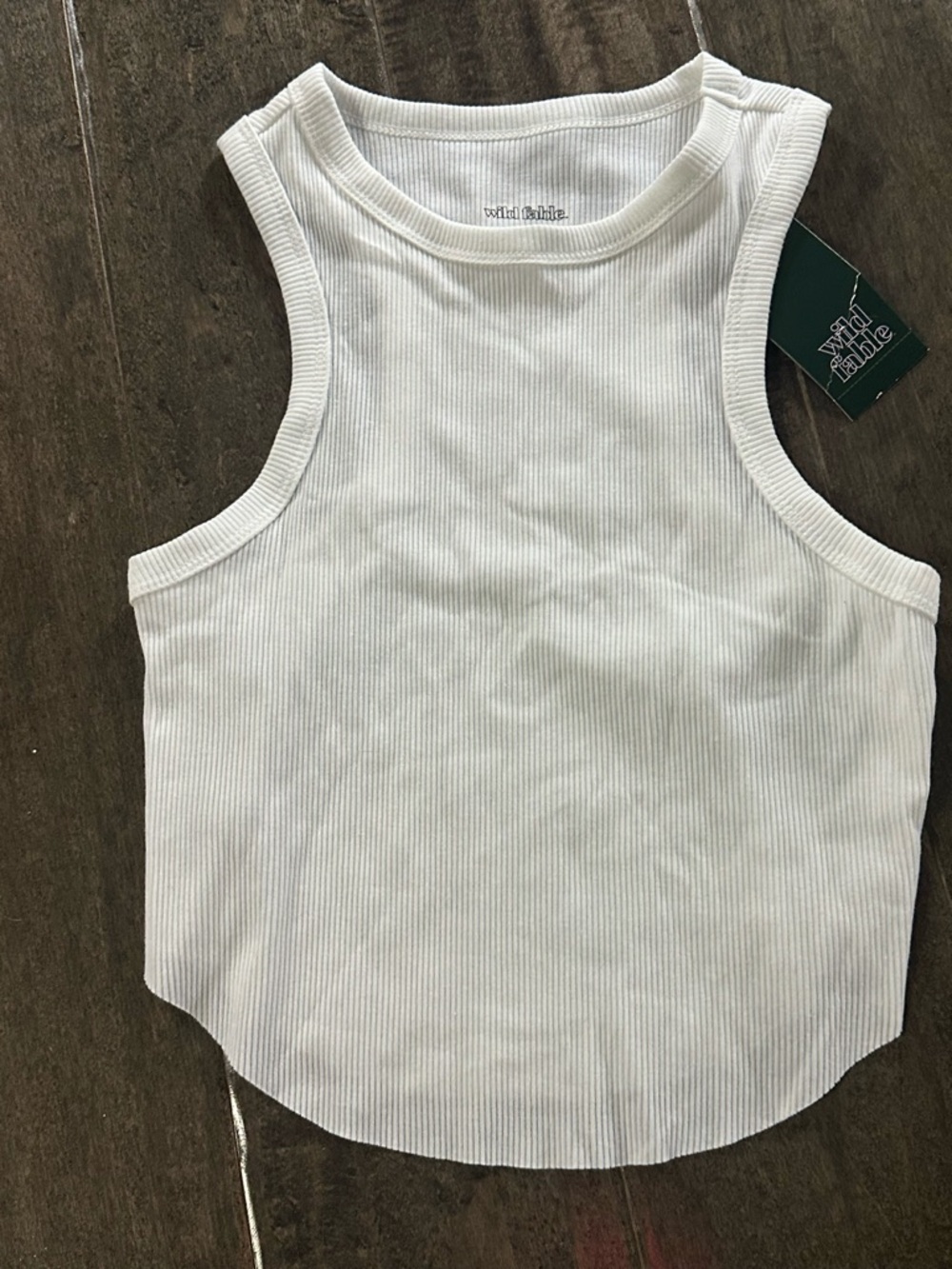 Wild Fable white tank crop top sleeveless shirt NWT